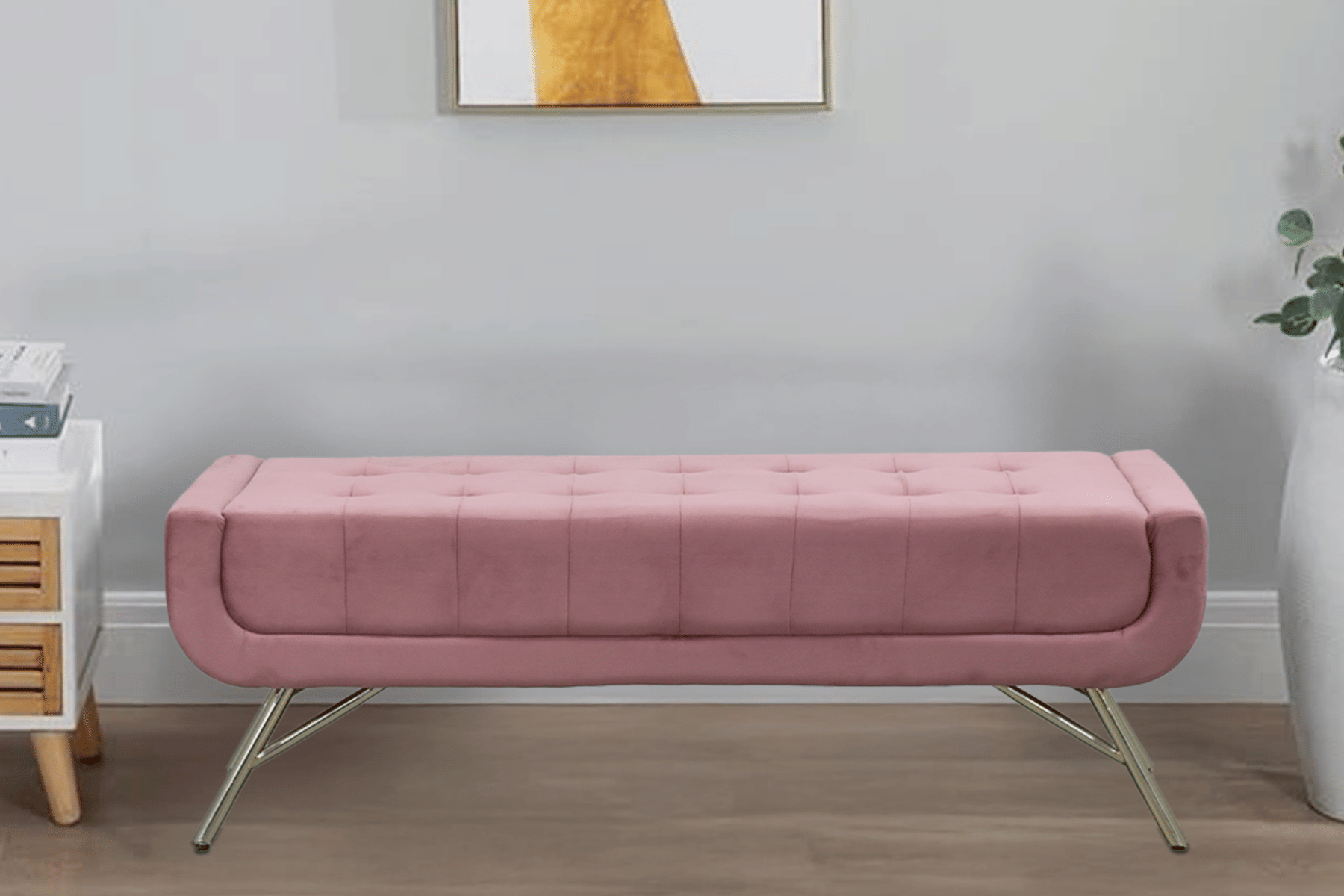 Royaloak Ottoman Bench - Blush