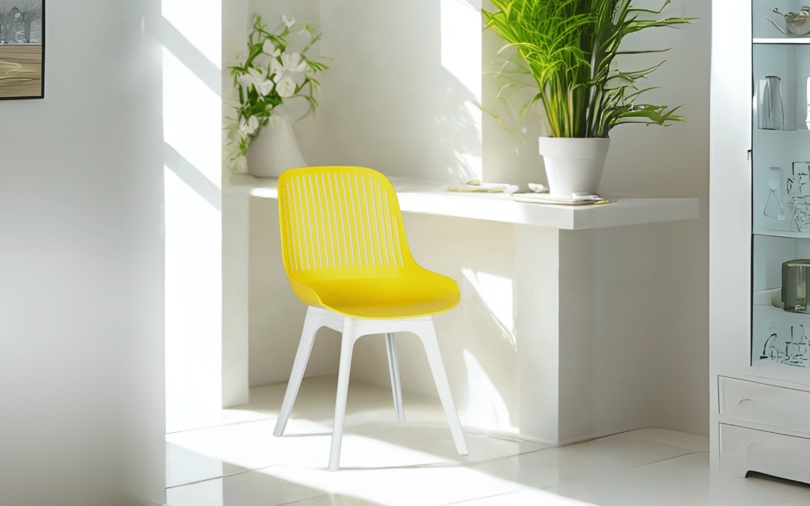 Royaloak Zelo Fibre Cafe Chair - Yellow