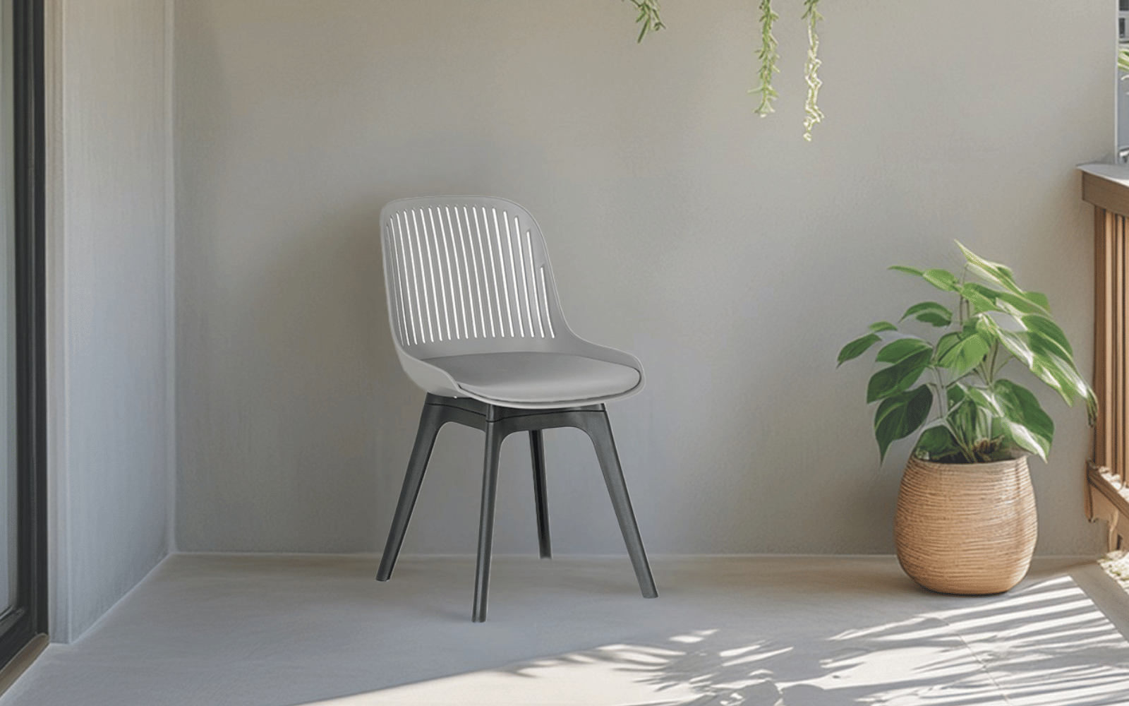 Royaloak Aero Fibre Cafe Chair - Grey