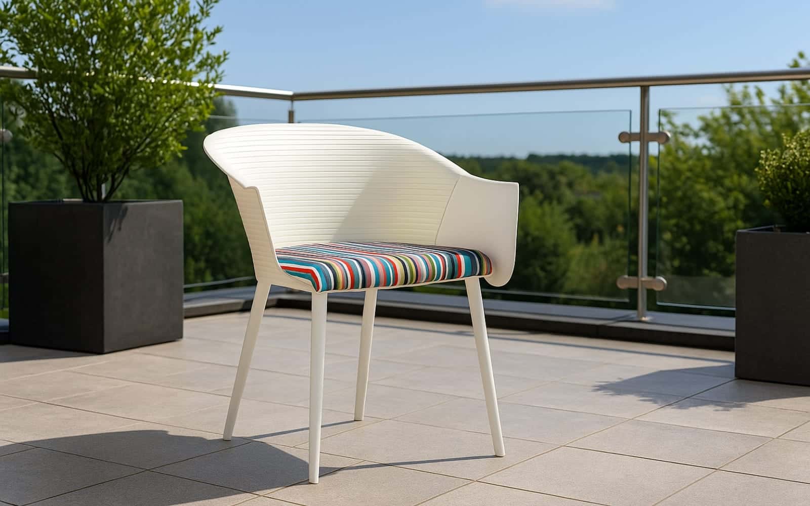 Royaloak Brix Fibre Cafe Chair - White