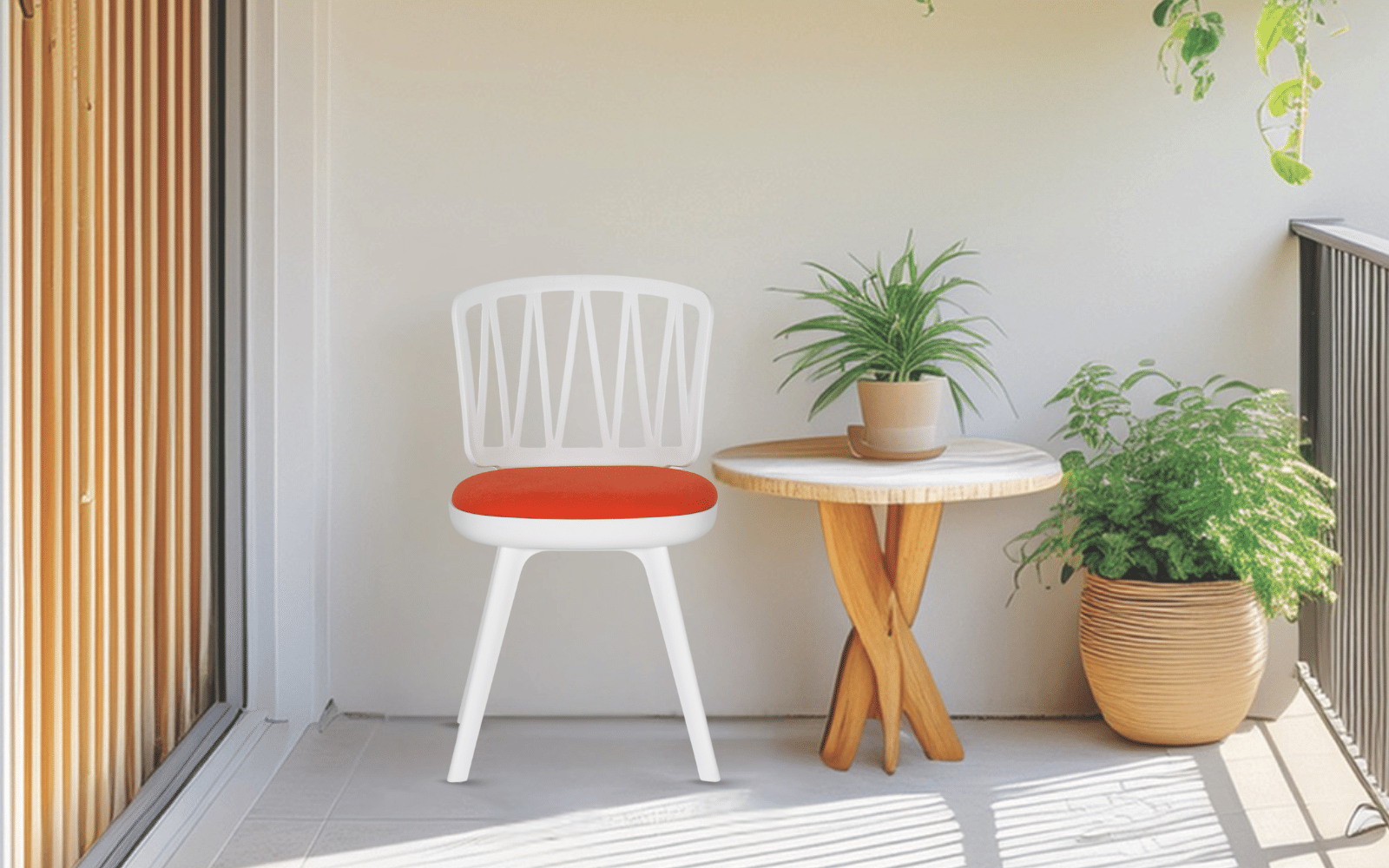 Royaloak Vista Fibre Cafe Chair - Orange