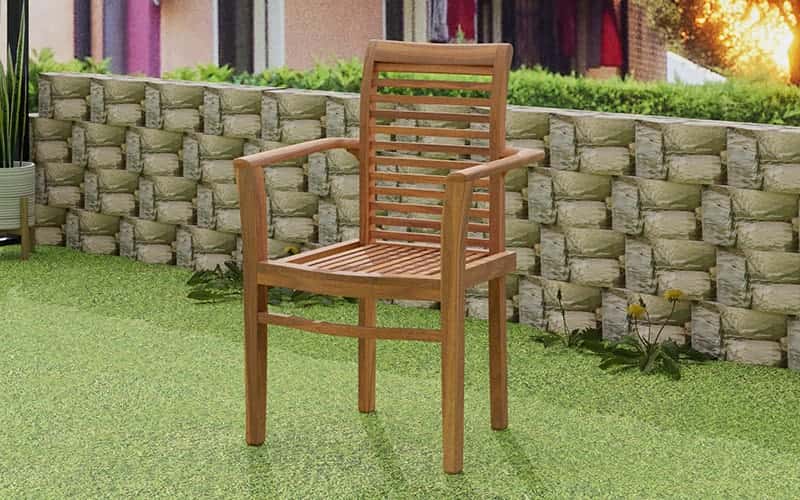 Royaloak Aura Outdoor Arm Chair in Teak Wood