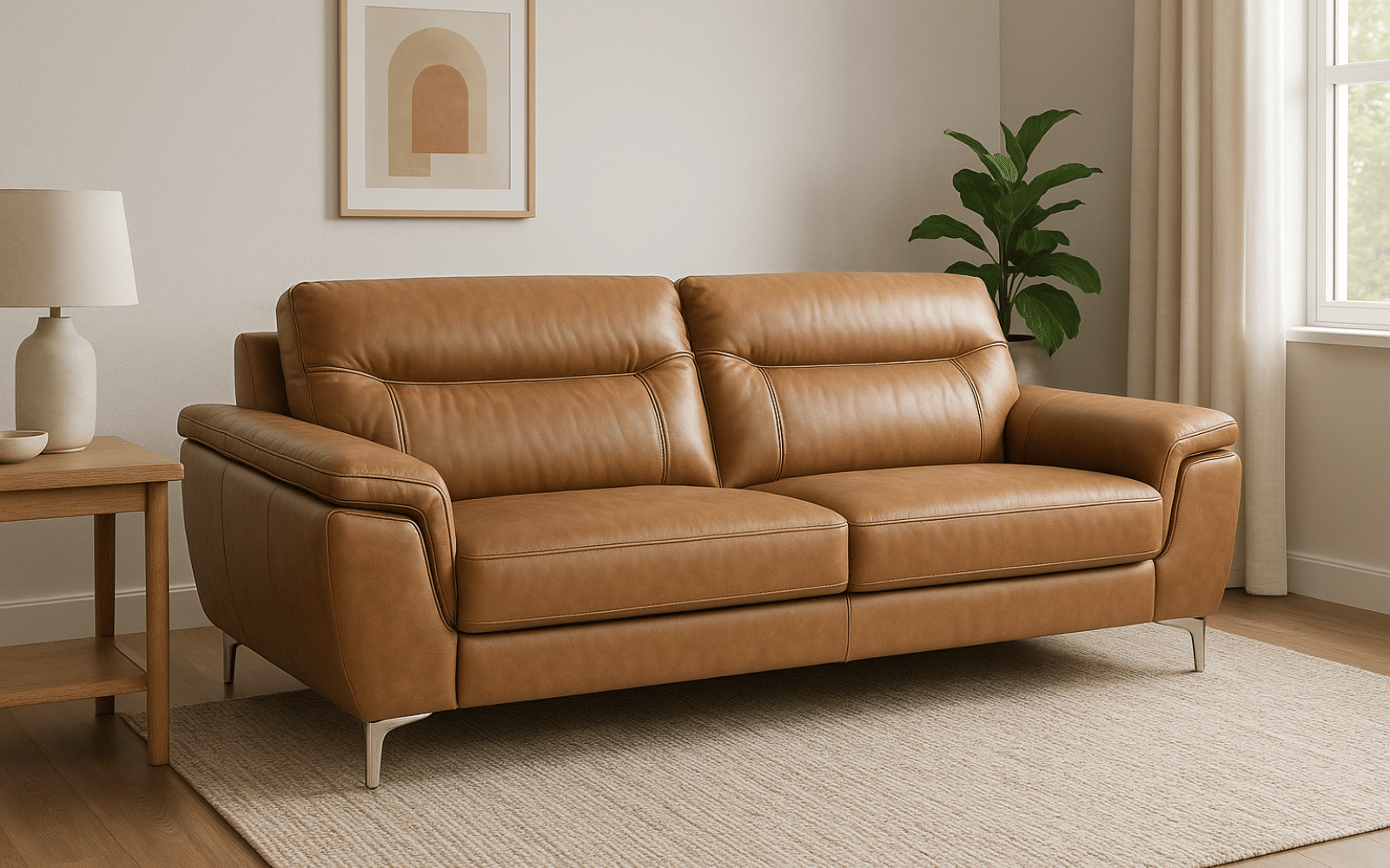 Royaloak Miami American 3 Seater Leatherette Sofa