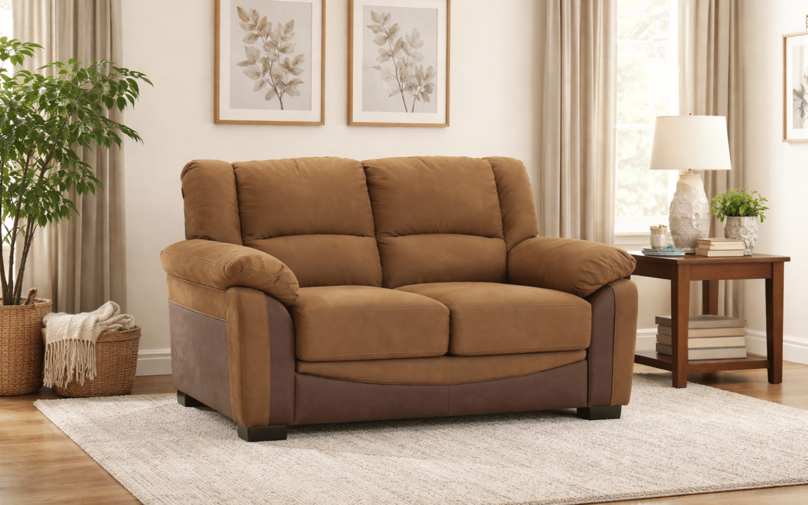 Royaloak Muar Malaysian 2 Seater Fabric Sofa
