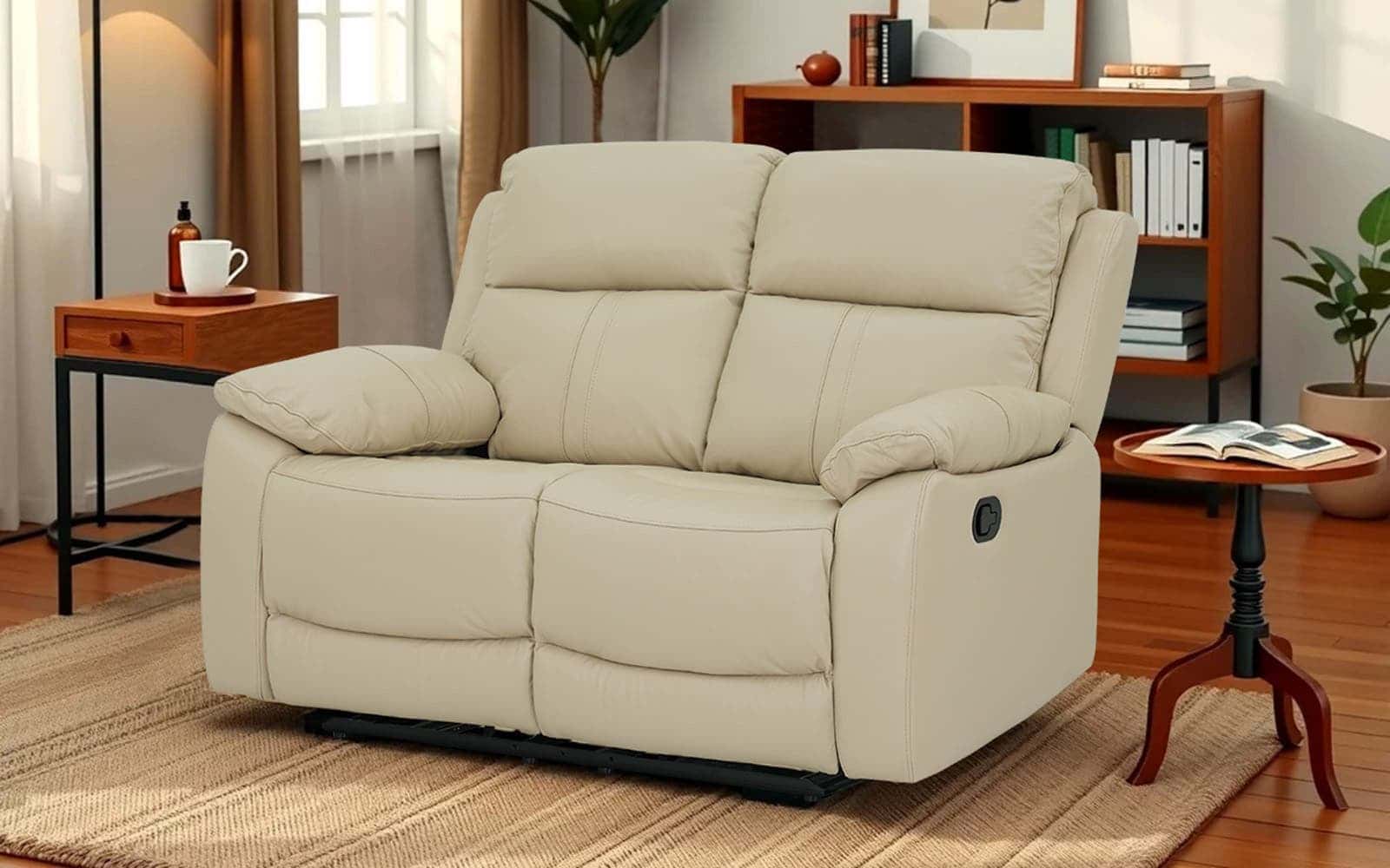 Royaloak Lucca Leather Recliner Two Seater