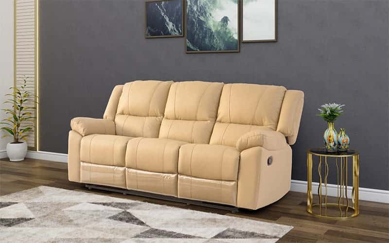 Royaloak Milan Italian 3 Seater Half Leather Recliner