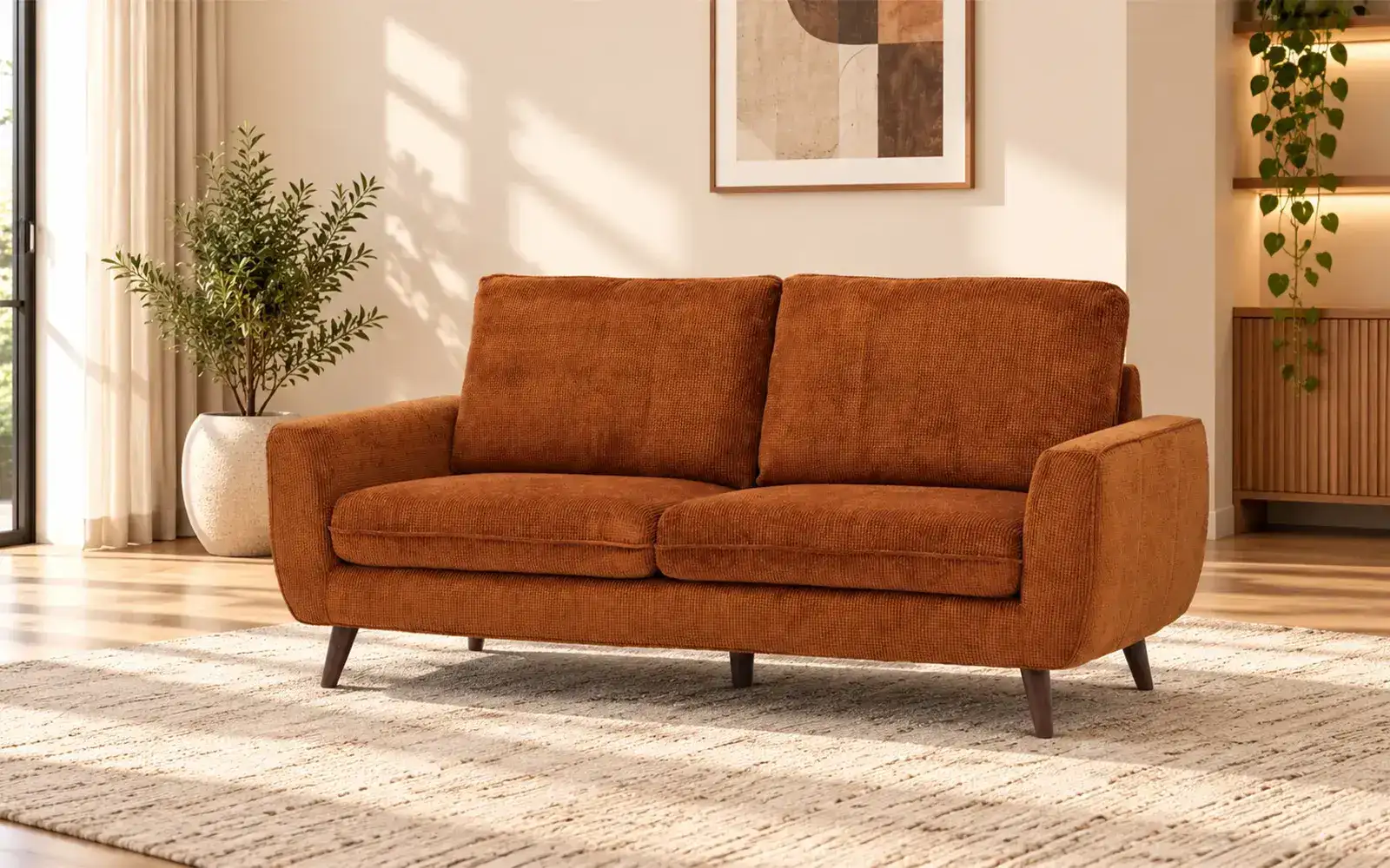 Royaloak Lorenzo Italian Fabric Sofa - 3 Seater