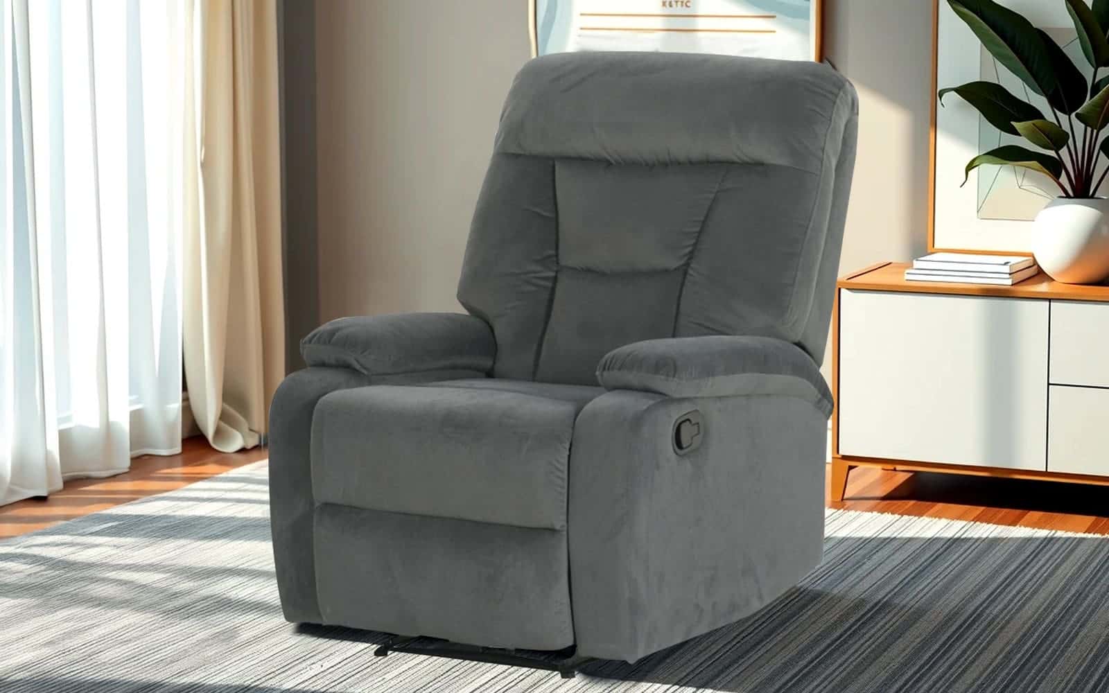 Royaloak Lara Fabric Single Seater Recliner