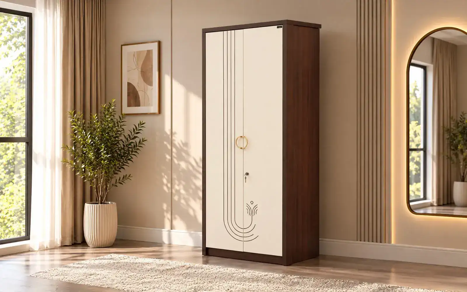 Royaloak Turin Italian Engineered Wood 2 Door Wardrobe
